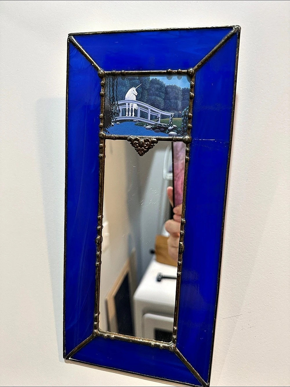 Blue & Silver Unicorn Wall Mirror
